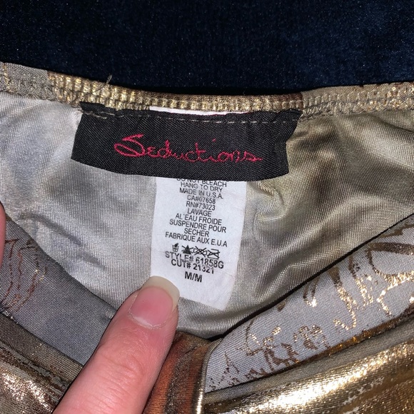 Gold strapless top - Picture 3 of 3